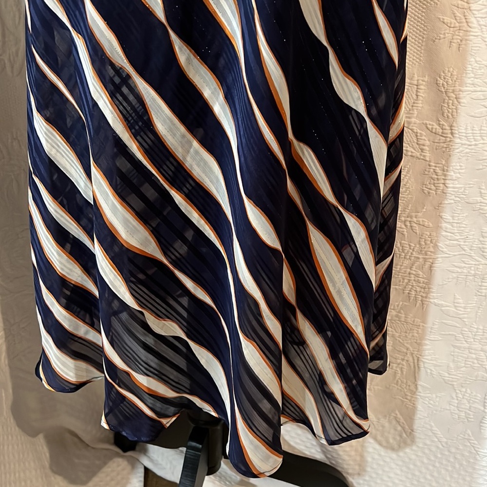 Signature by Robbie Bee navy/rust sleeveless dress, size 12, NWT - Picture 6 of 16